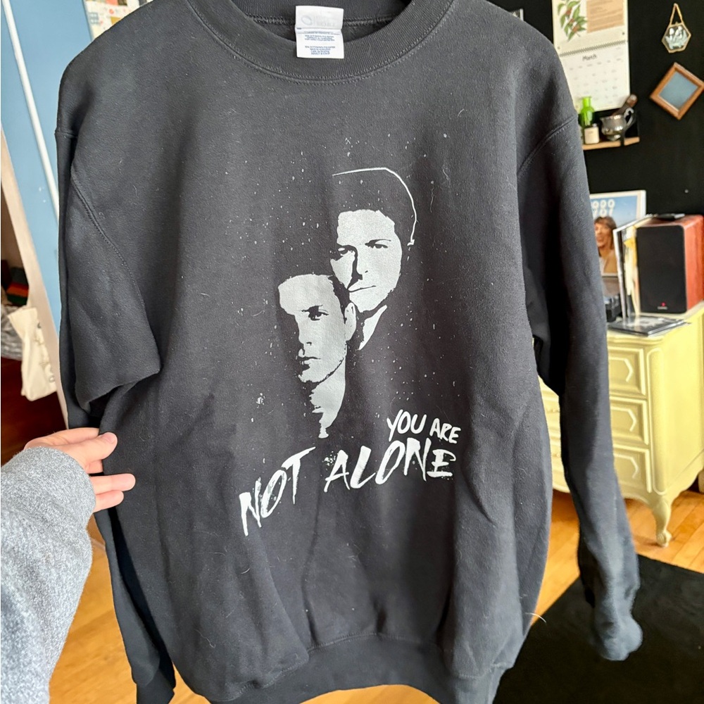 You Are Not Alone Campaign Crewneck Jensen Ackles Misha Collins